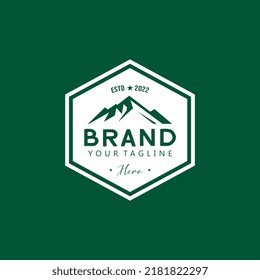 simple mountain logo, vector illustration template, suitable for all colors