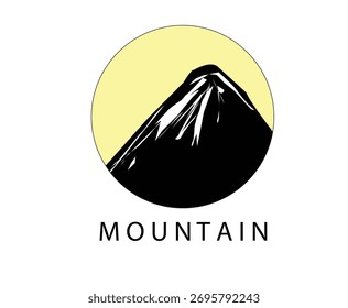 Diseño simple de la Ilustración vectorial del logotipo de la montaña