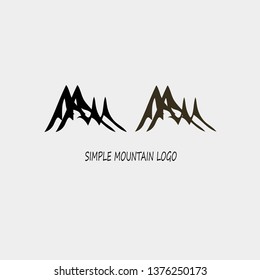 simple mountain logo vector template with modern design