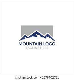 Plantilla de vector de logotipos de montaña simple