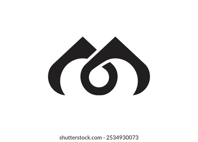 
Simple mountain M Letter logo template design