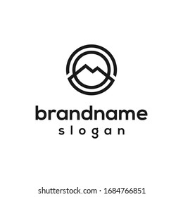 simple mountain modern logo design vector