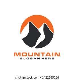 Simple Mountain Outdoor Logo Design
