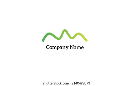 Sencillo diseño de logotipo de pico de montaña. Fondo blanco aislado