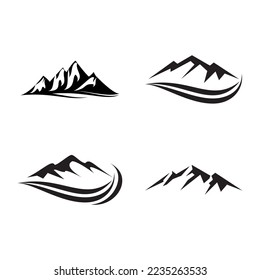 Einfaches Vektorlogo für Bergsätze