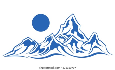 Simple mountain silhouette
