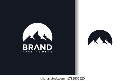 Simple Mountain Silhouette Logo Stock Vector (Royalty Free) 1792838320 ...