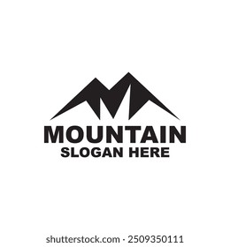 Einfache Berg Silhouette Logo Design Konzept Vektor Vorlage.