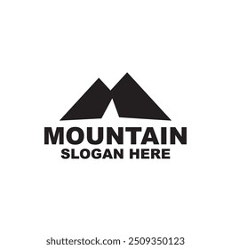 Einfache Berg Silhouette Logo Design Konzept Vektor Vorlage.