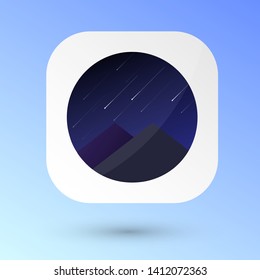 Simple of mountain and sky icon apps, can also be used for the gallery icon