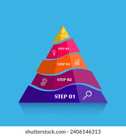 Simple of mountain slide infographic with reflect shadow, business planning progress, related icon example title for presentation and media, copy space for individual text or design