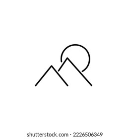 Ein Symbol für Berge und Sonne, Moon-Symbol-Logo
