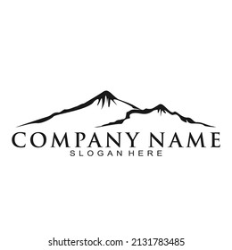 Simple mountain symbol vector logo