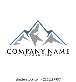 Simple mountain symbol vector logo