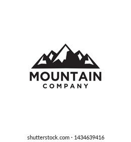 Simple mountain vector logo design