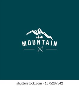 simple mountain vintage logo designs