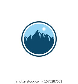 simple mountain vintage logo designs