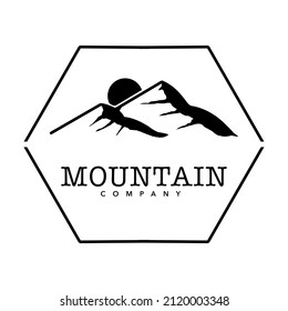 simple mountains good for company logo t-shirt