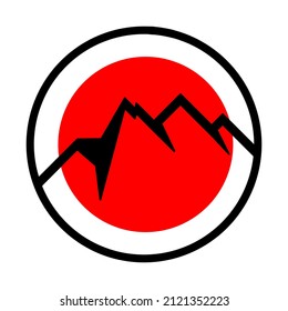 simple mountains good for company logo t-shirt