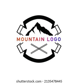 simple mountains great for t-shirts.company logo