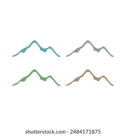 SIMPLE MOUNTAINS ICONS SIGN SYMBOL LOGO VECTOR