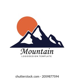 Plantilla del vektor del diseño del logotipo de las Montañas simples
