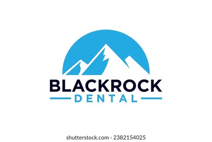 Simple Mountains logo design vector template	
