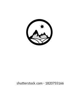 Einfache Vorlage für das Logo für Berge