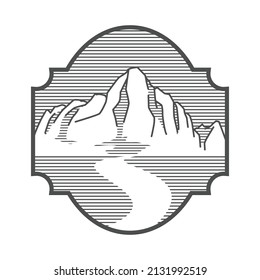Einfache Berge, Vektorgrafik