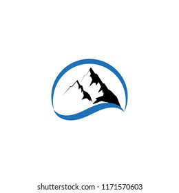 Simple Moutain Icon, Logo Vector Design Element