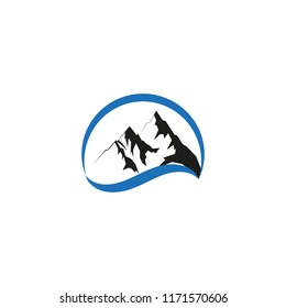 Simple moutain icon, logo vector design element