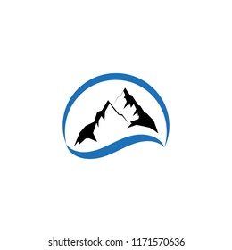 Simple Moutain Icon, Logo Vector Design Element