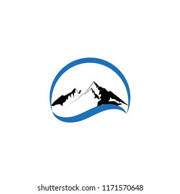 Simple Moutain Icon, Logo Vector Design Element