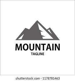 Simple Moutain Icon, Logo Vector Design Element
