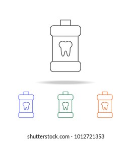 Simple Mouth rinse icon. Dental Element multi colored icons for mobile concept and web apps. Thin line icon for website design and development, app development. Premium icon on white background