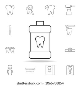 Simple Mouth Rinse Icon. Detailed Set Of Dental Outline Line Icons. Premium Quality Graphic Design Icon. One Of The Collection Icons For Websites, Web Design, Mobile App On White Background