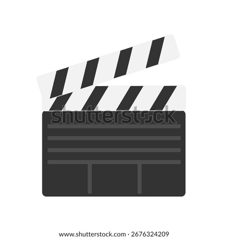 Simple movie clapperboard illustration material