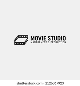 Simple Movie Studio Logo Vector Design Concept, 3d Movie Studio Logo Vector Design Illustration With Modern, Flat And Minimalist Styles.