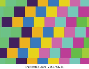 Simple moving squares transition animation. Modern geometric shapes transition, intro or ending on green background.