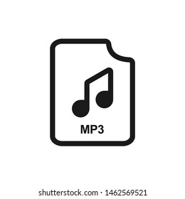 simple mp3 icon vector clip art flat design object