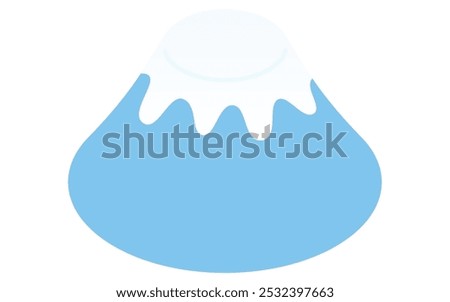 Simple Mt. Fuji, isometric icon, Vector Illustration