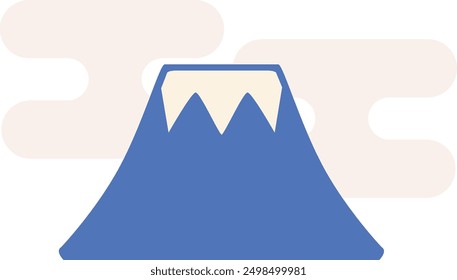 Ilustración vectorial simple del monte Fuji