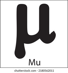 Simple mu. The Greek alphabet has been used to write the Greek language since the late 9th or early 8th century BCE.