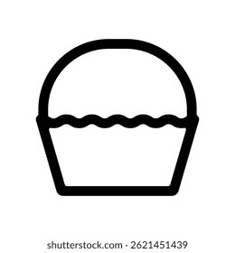 Simple muffin vector icon illustration.