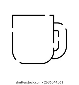 Simple mug vector icon illustration. Color black.