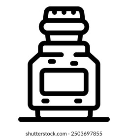 Simple multi cooker icon representing the process of preparing a dish