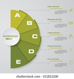 Simple multicolor 5 step process steps labels infographics. can be use for background concepts collection. EPS10