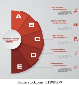 Simple multicolor 5 step process steps labels infographics. can be use for background concepts collection. EPS10