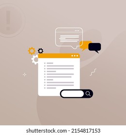 Simple multi-colored icons related to programming and communication on background, perfect for website, blog, graphic design, social media, UI, mobile app, vector illustration
