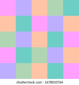 Simple multicolored squares, geometric background, pastel colors, elegant style.